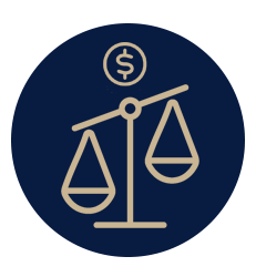 Justice Scales and Money Sign